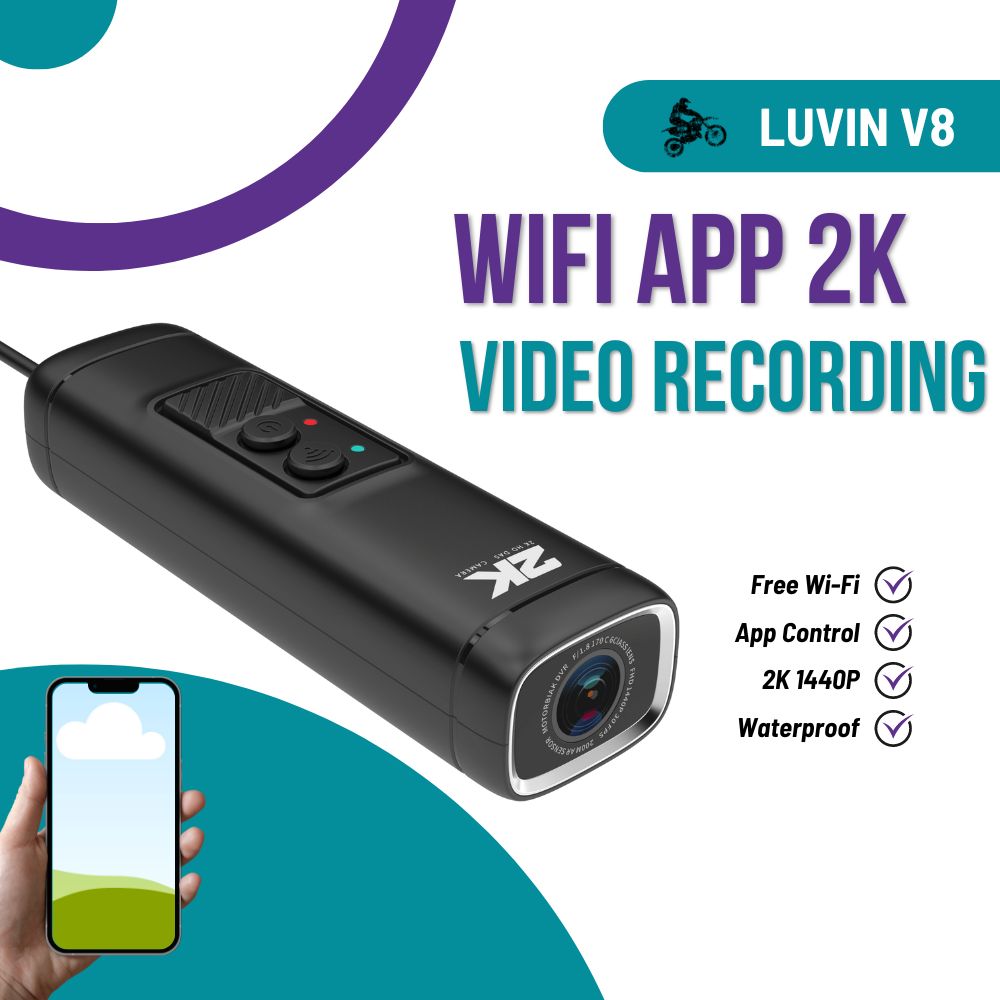 Tech Accessories Box - Freedconn รถจักรยานยนต์ DVR กล้อง1440P บันทึกวิดีโอแอป WiFi