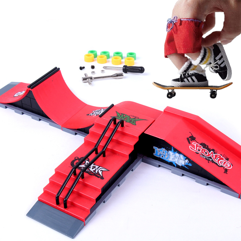 Tech Deck Accessories - สเก็ตบอร์ดนิ้วมือชุดสเก็ตของเล่นสเก็ต Park Ramp ชุดสําหรับ Tech Practice