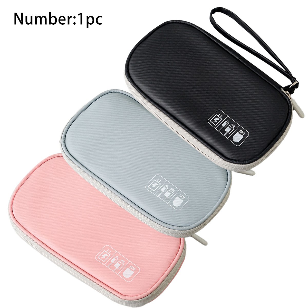 Tech Accessories Box - กระเป๋าจัดเก็บสายเคเบิลแบบพกพาสำหรับการเดินทาง, กระเป๋าเก็บหูฟังและพาวเวอร์แบงค์กันกระแทก, กระเป๋าใส่อุปกรณ์ดิจิทัลขายส่ง