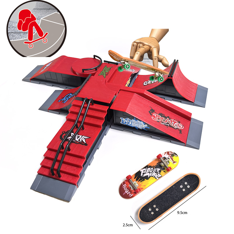 Tech Deck Accessories - ชุดอุปกรณ์สเก็ตบอร์ดนิ้วมือแบบมืออาชีพ ชุด DIY สำหรับสร้างสนามสเก็ต พร้อมอุปกรณ์ตกแต่งพื้นที่เล่น ชุดประกอบฉาก